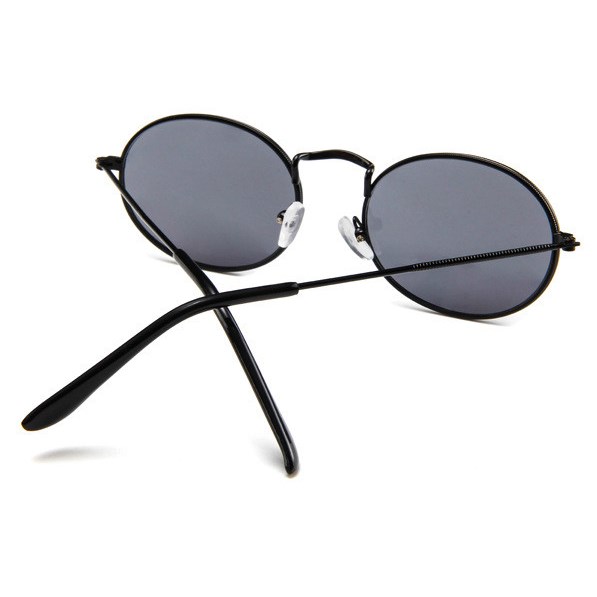 Oval flat lenses zonnebril - Zwart